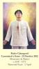St. Pedro Calungsod Canonization Holy Card